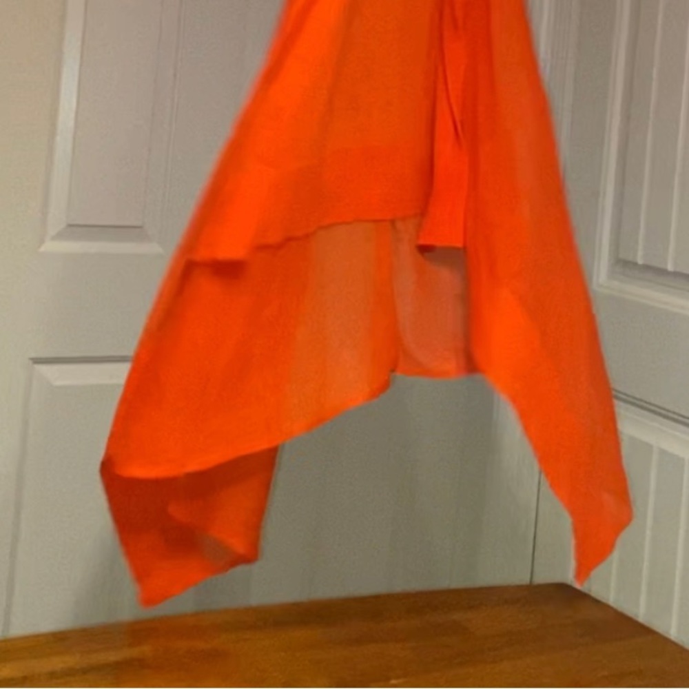 NWOT Luscious Orange VERTIGO Swimsuit Cover Poncho One Size So Soft Acrylic OSF